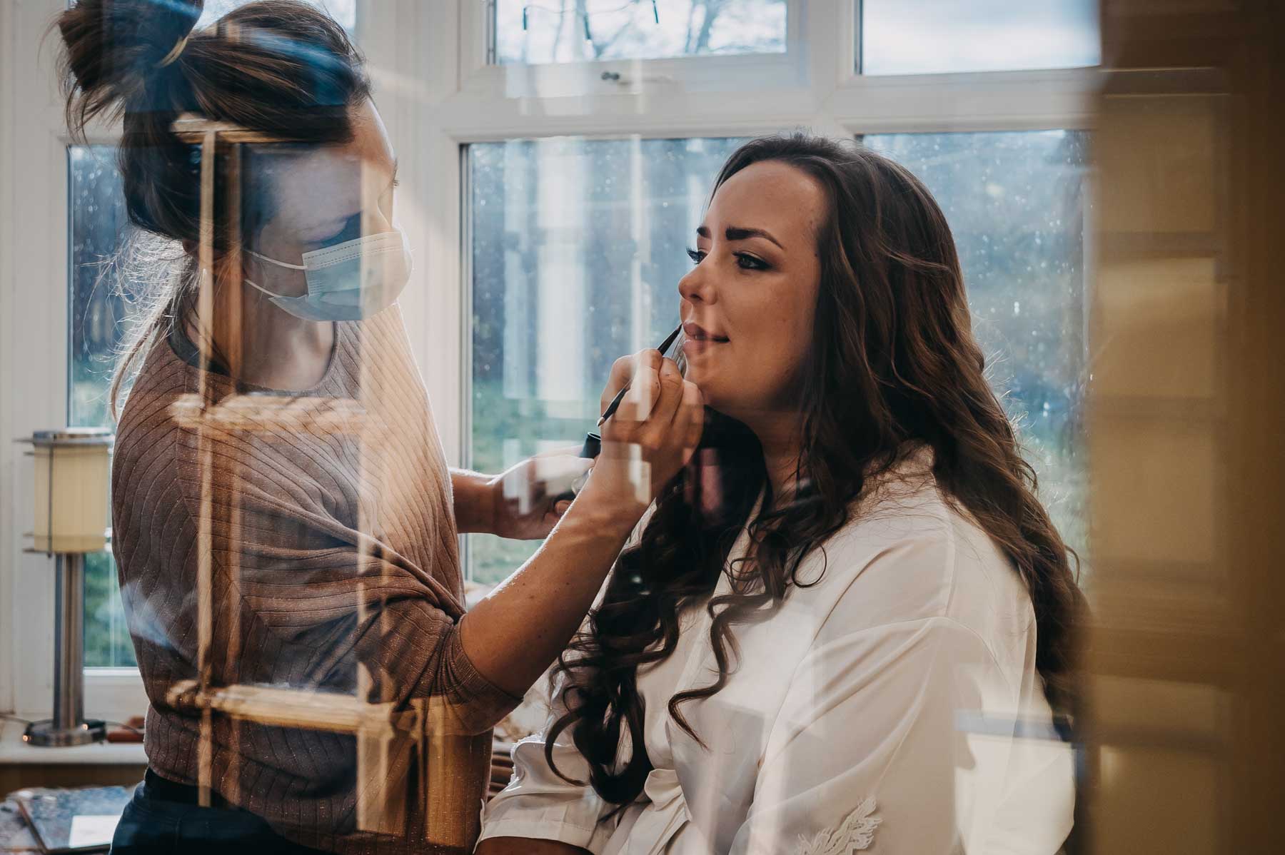 bride preparation for wedding - unposed natural wedding photography Wales