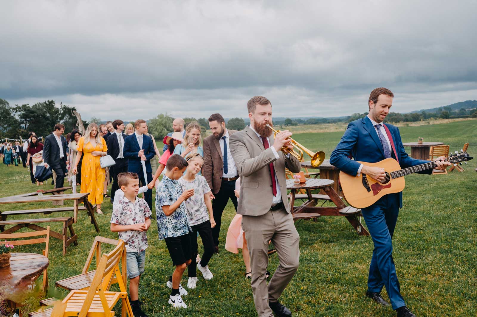 Festival style wedding in Glastonbury