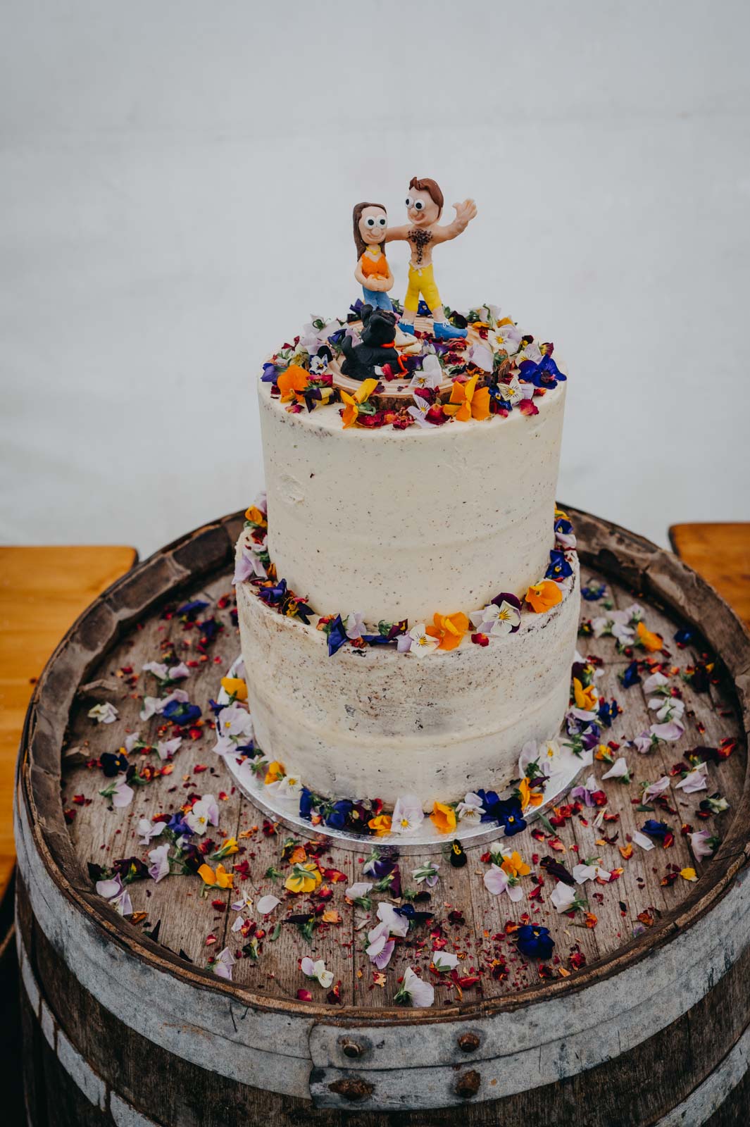 Festival style wedding in Glastonbury - the cake