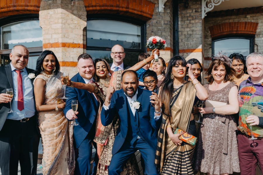 micro-wedding group photo