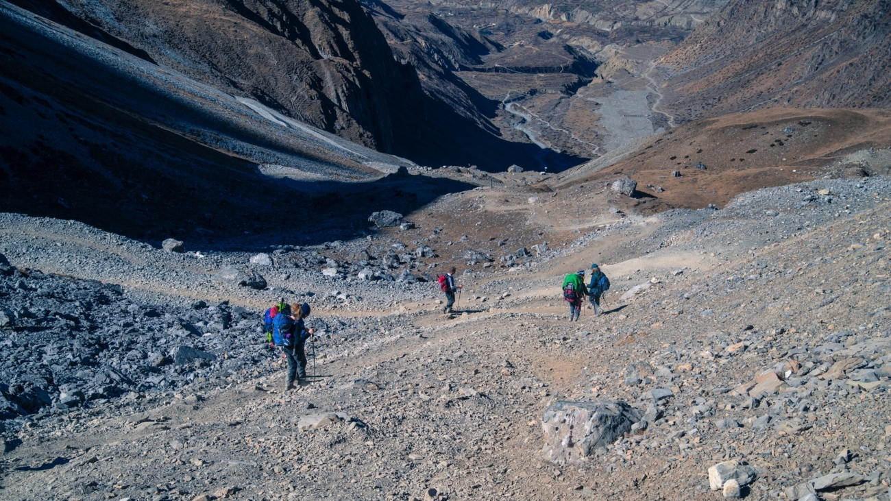 Foot-path to Muktinath, Nepal.