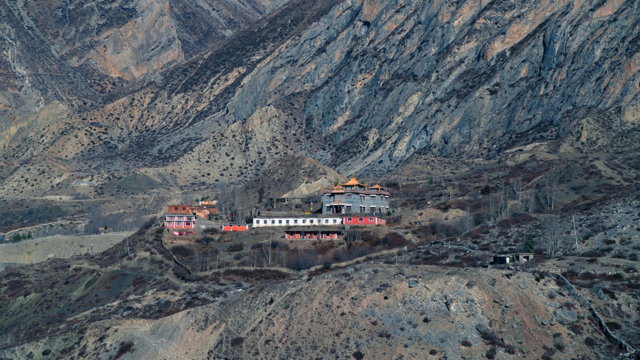 Narsingh monastery near Muktinath in Nepal.